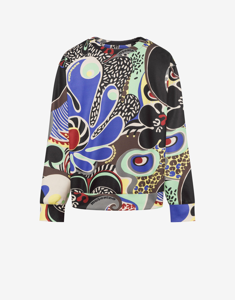 PSYCHEDELIC PRINT TECHNICAL SWEATSHIRT - 1