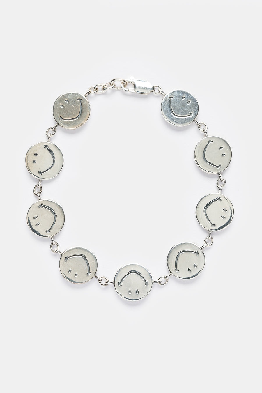 Smiley Face Bracelet in Silver - 1