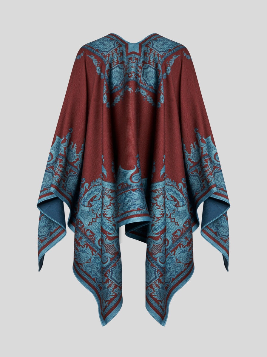 WOOL CAPE WITH PRINT - 5