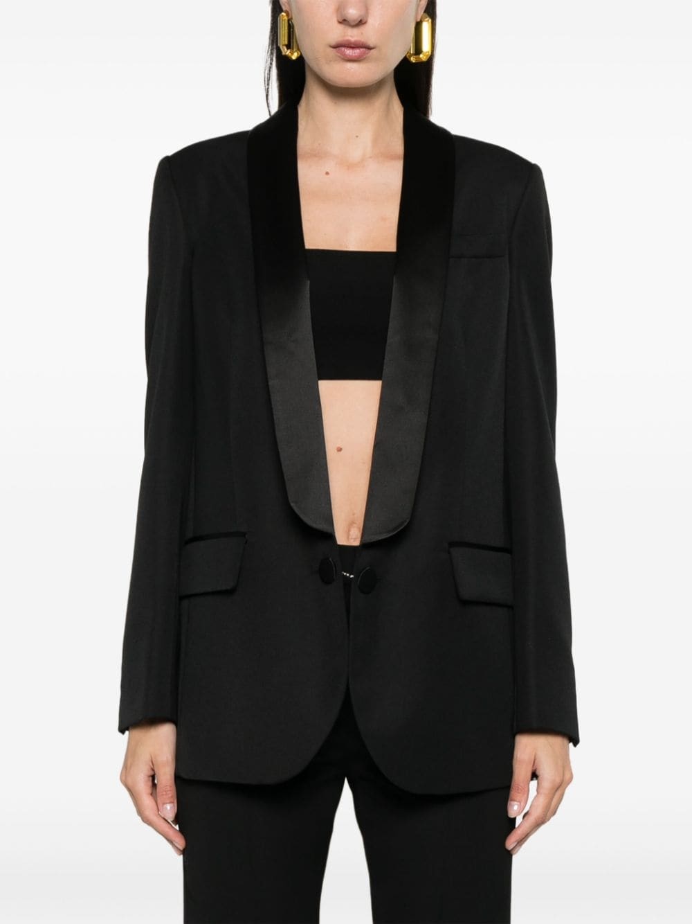 crystal-embellished fringed blazer - 3