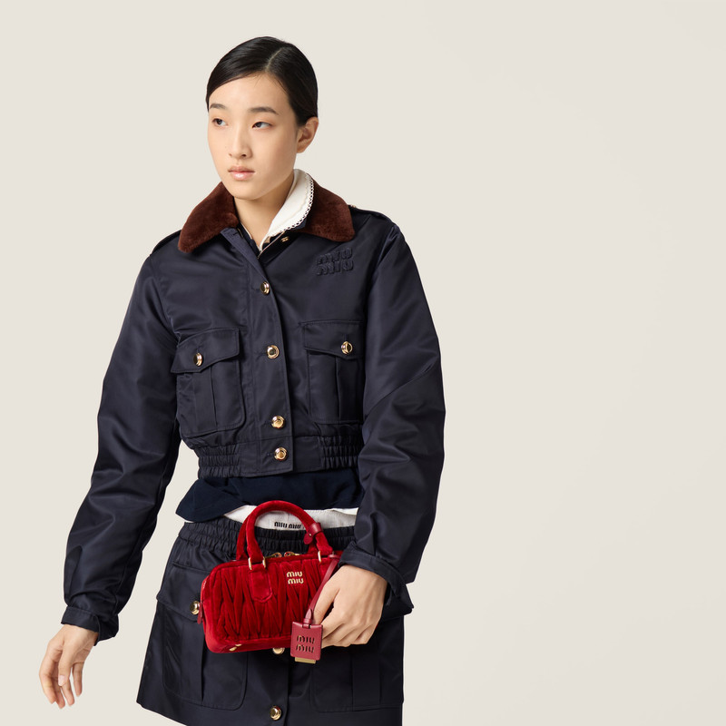 Miu Miu Arcadie Matelassé velvet bag outlook