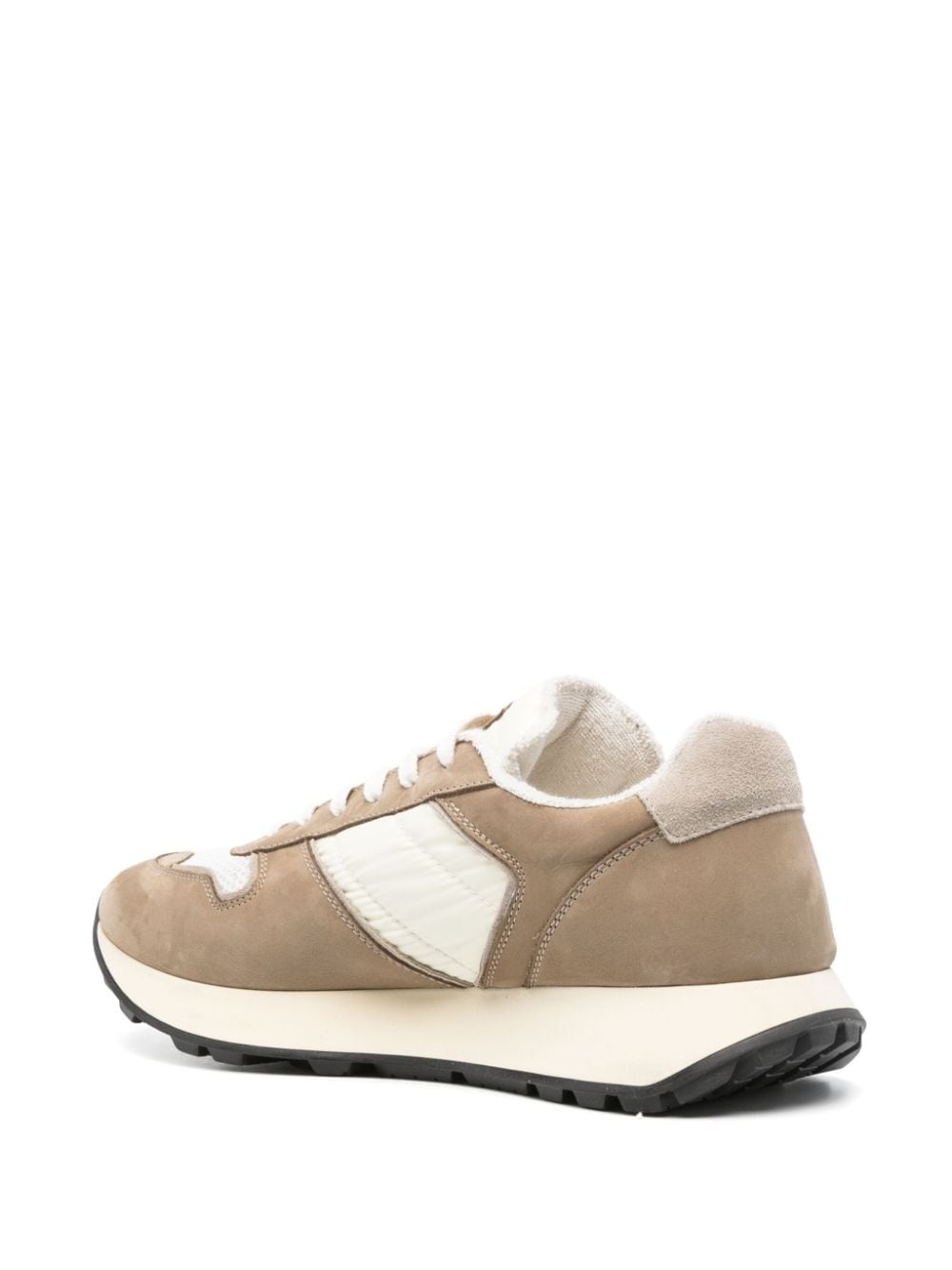 panelled suede sneakers - 3