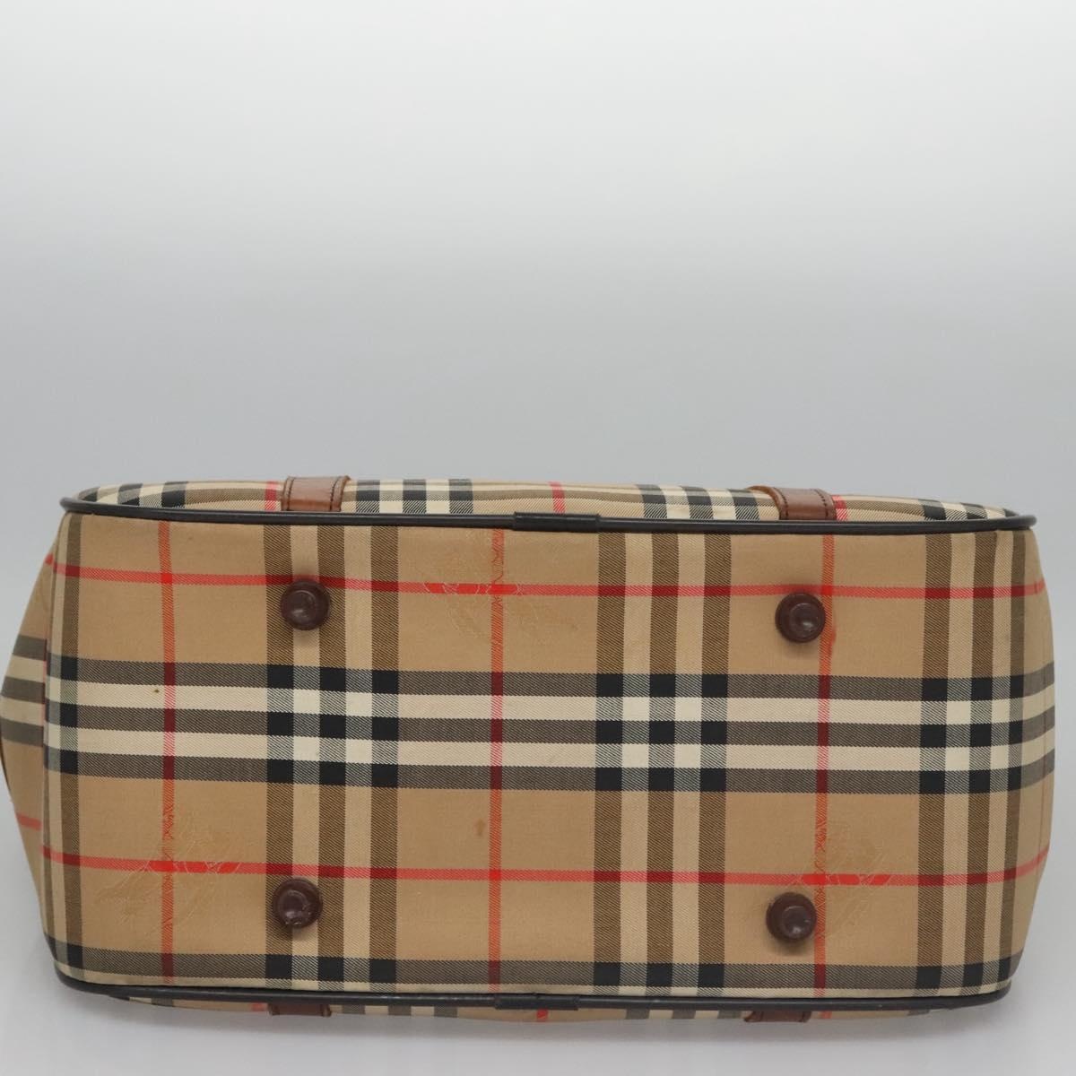 Burberry Nova Check Hand Bag Canvas Beige - 9