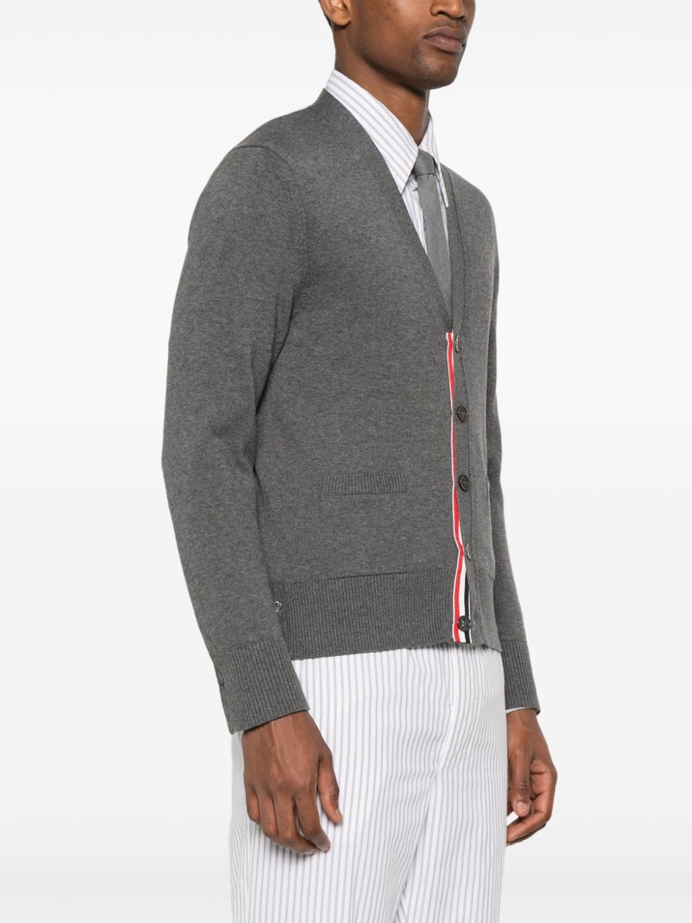 V-neck cotton cardigan - 3
