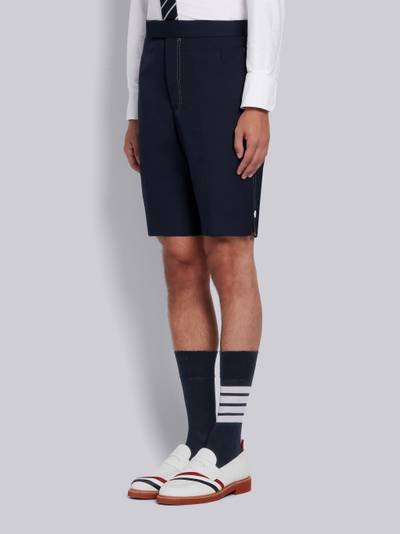 Thom Browne Navy Cotton Typewriter Cloth Double Needle Stitch Classic Shorts outlook