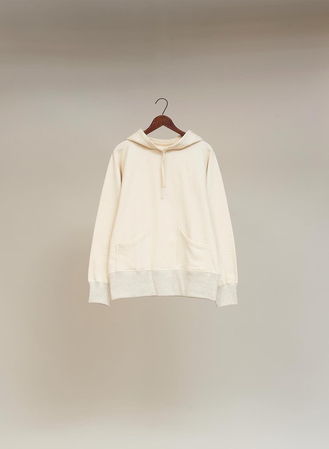 French Terry U.S. Parka Mix in Ivory - 1
