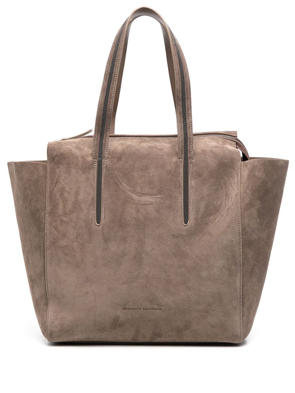 Monili-trim leather tote - 1