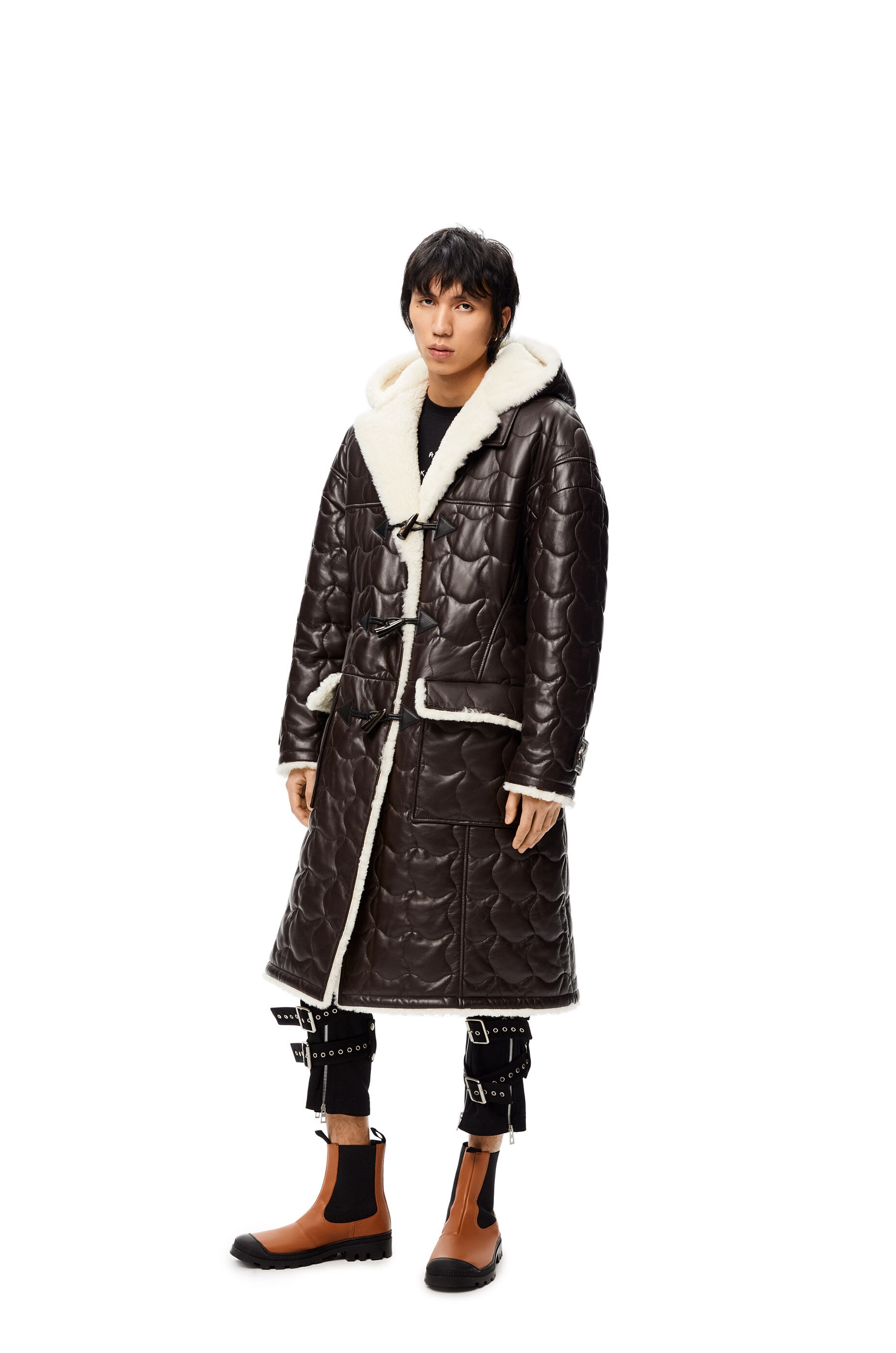 Matelasse coat in shearling - 3