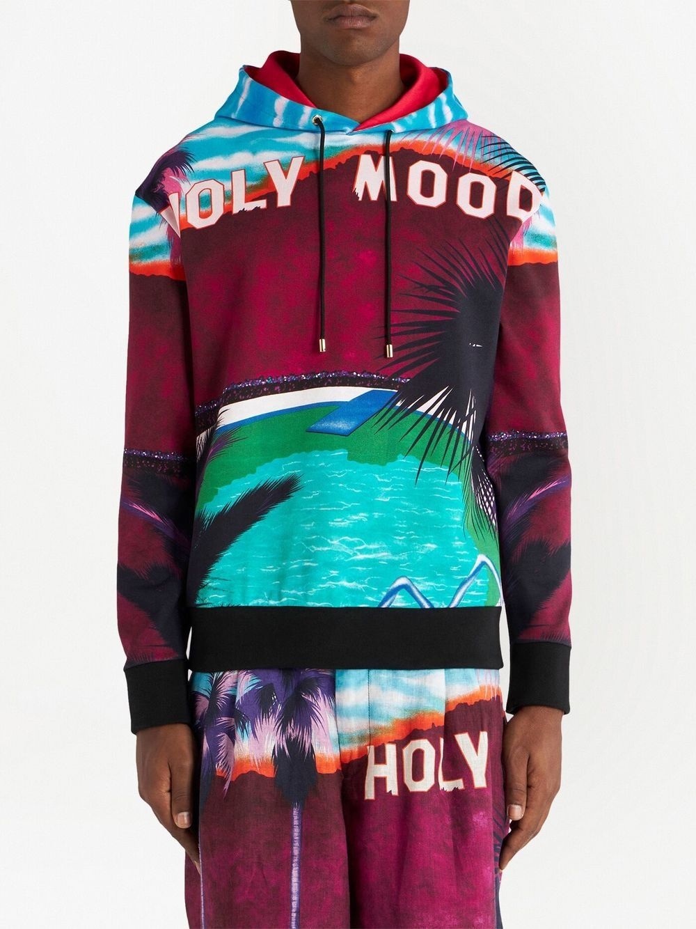 graphic-print pullover hoodie - 2