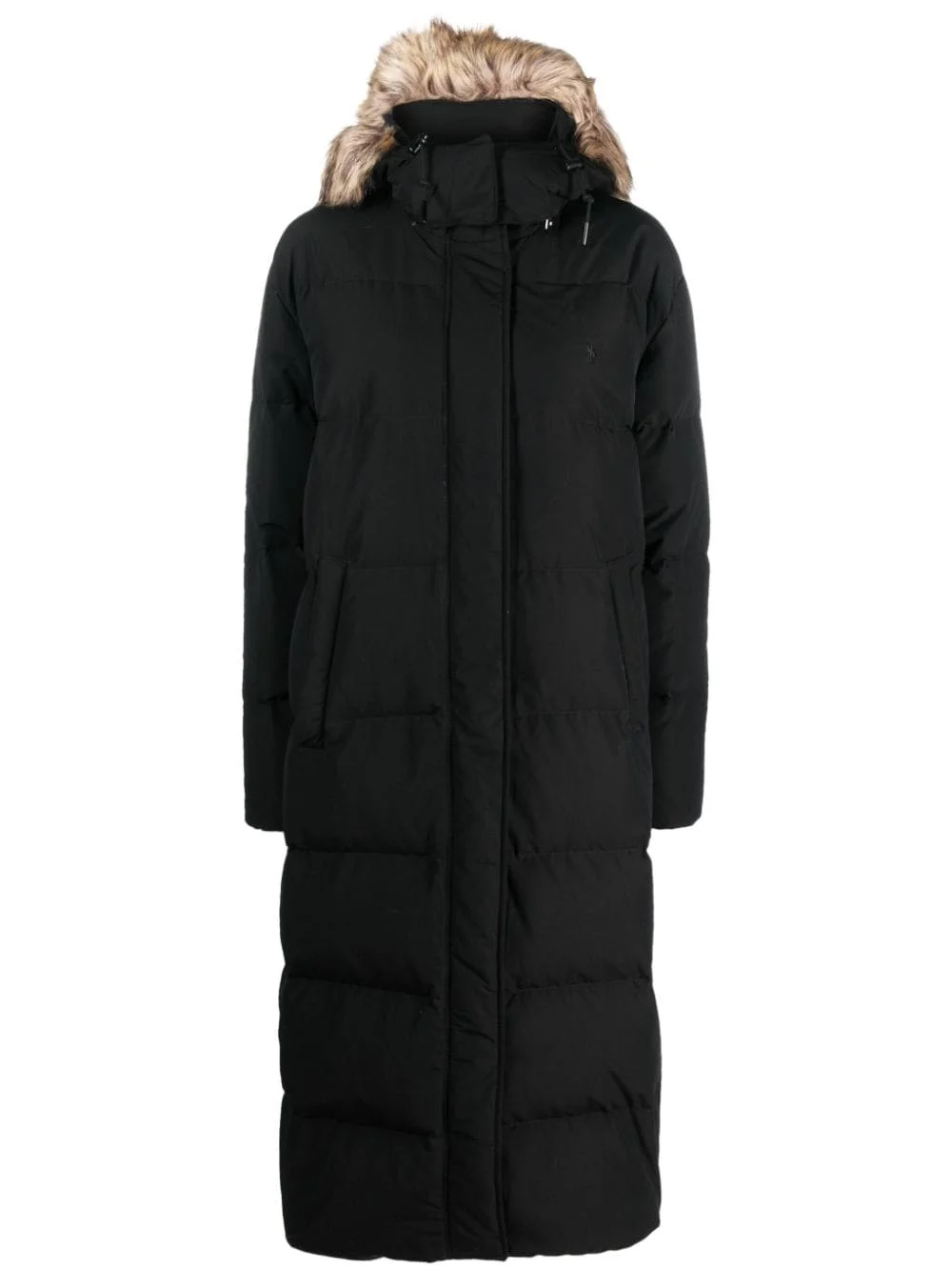 concealed-fastening hooded parka - 1