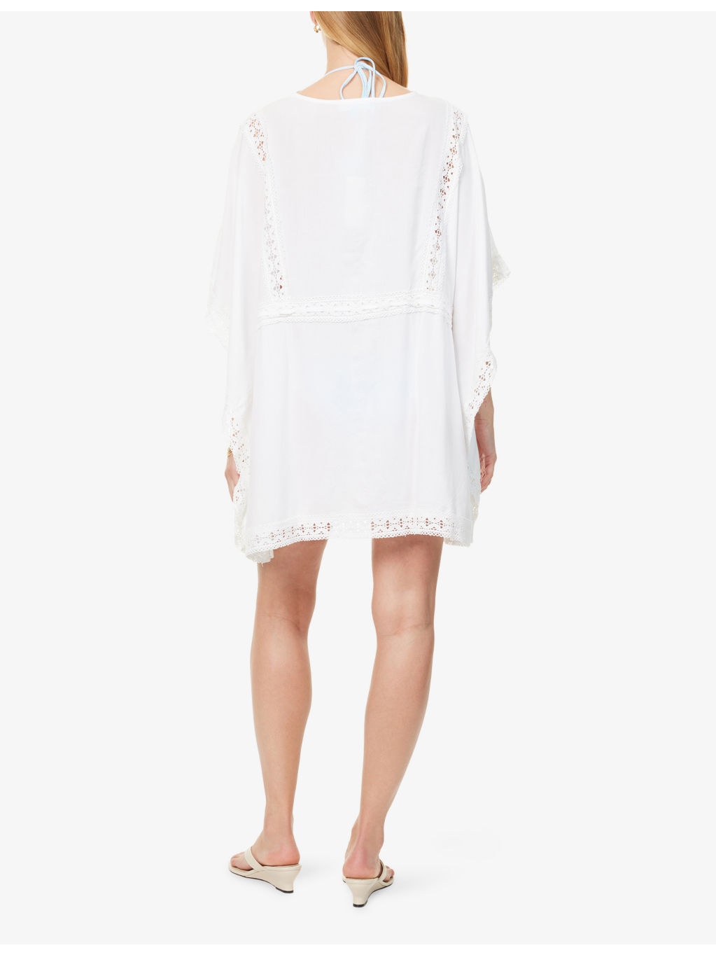 Evin Broderie-Trim Woven Kaftan - 4