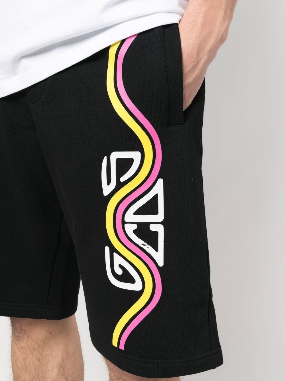logo-print track shorts - 5