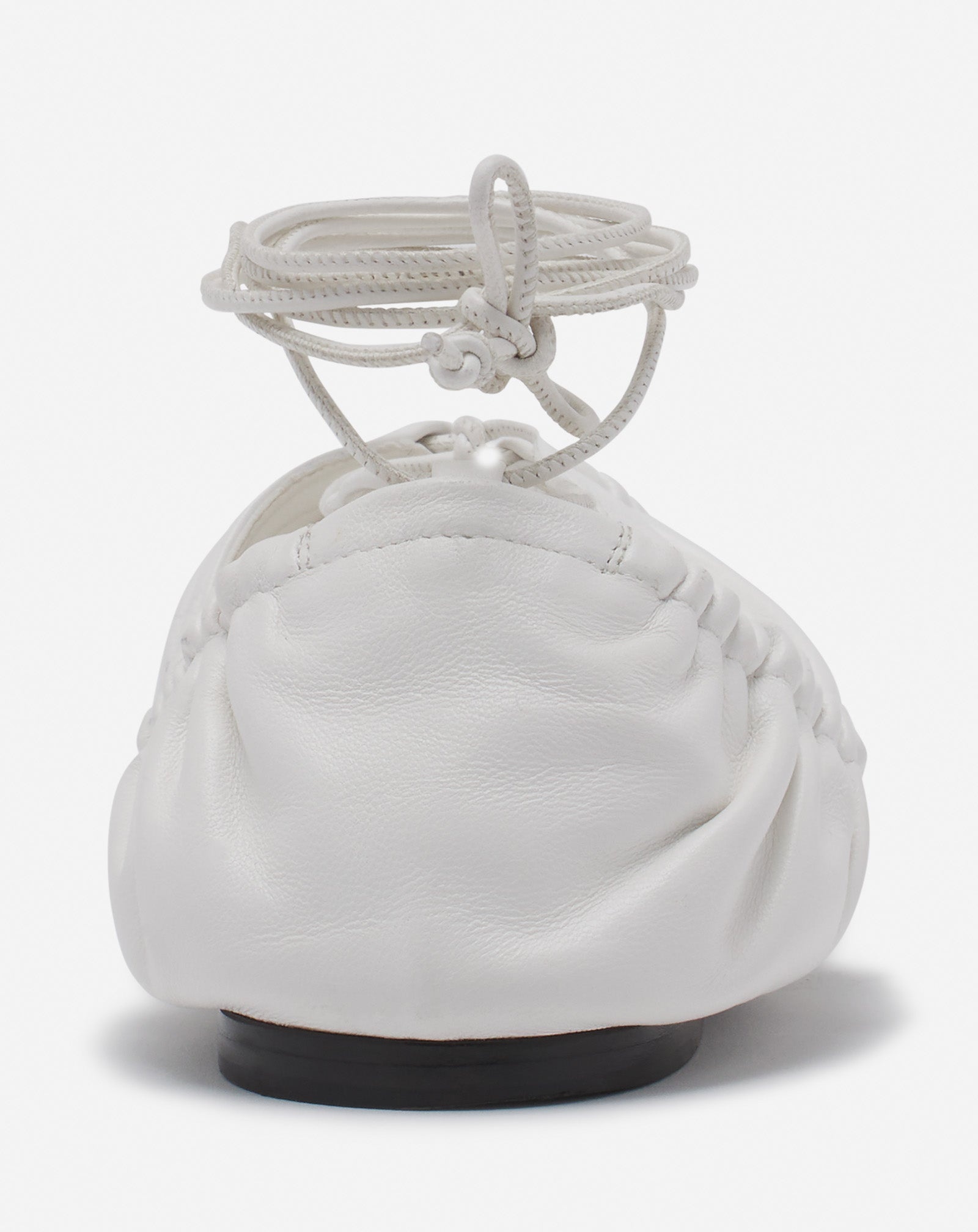 MESURE LACE-UP LEATHER BALLERINA - 3