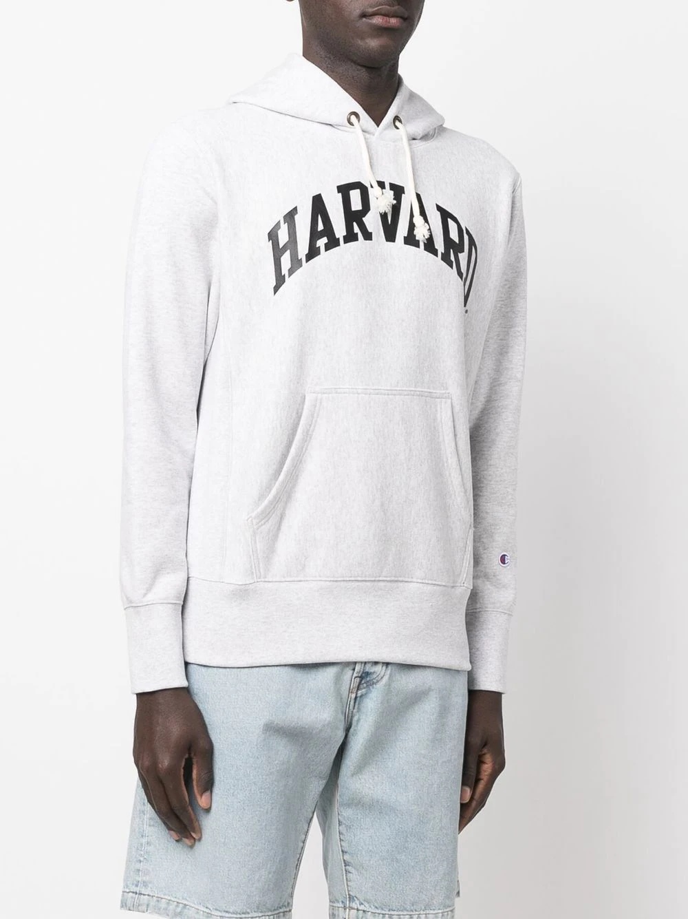 Harvard-print drawstring hoodie - 3