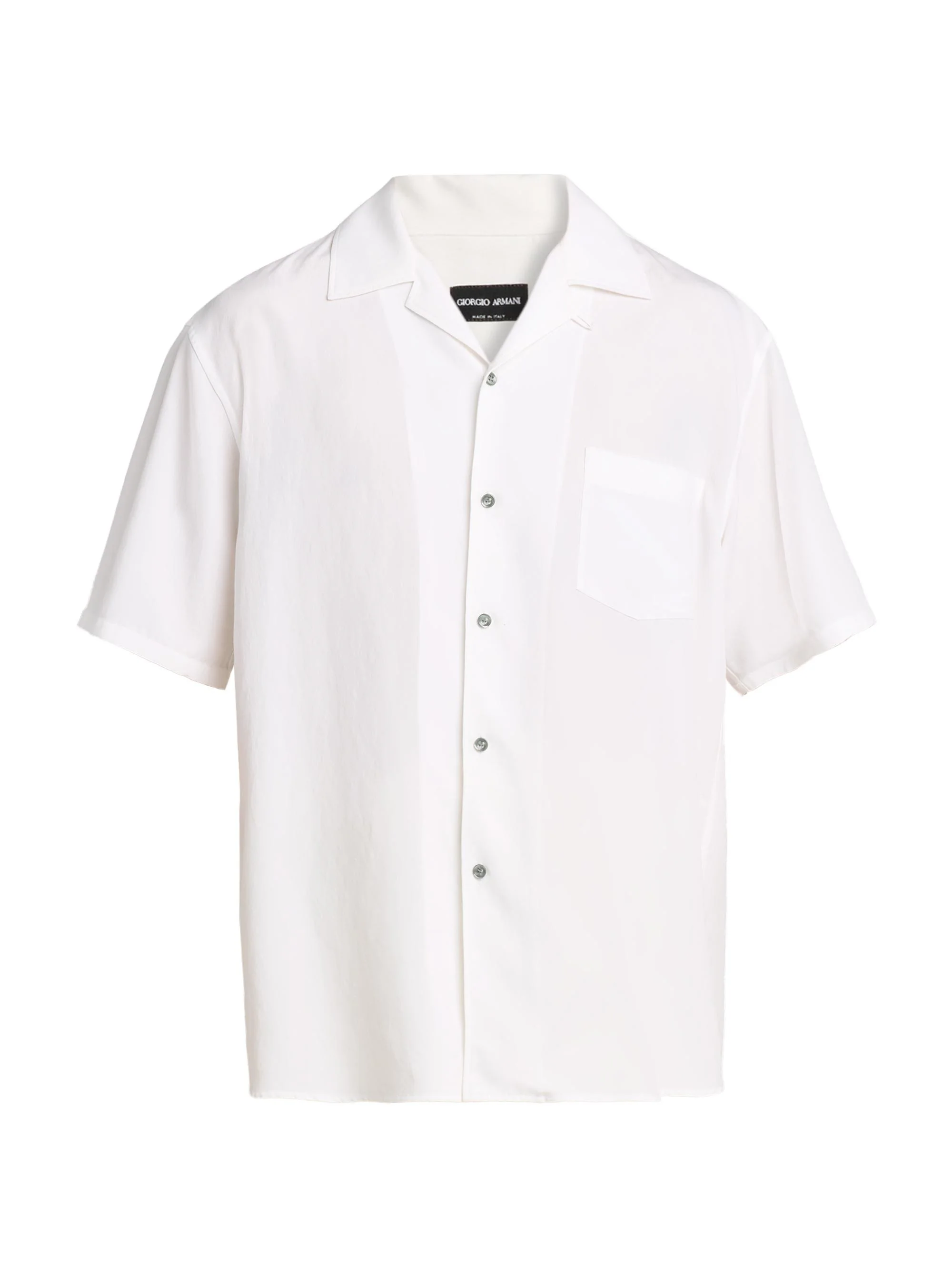 Men's Woven Camp Shirt - White - 1