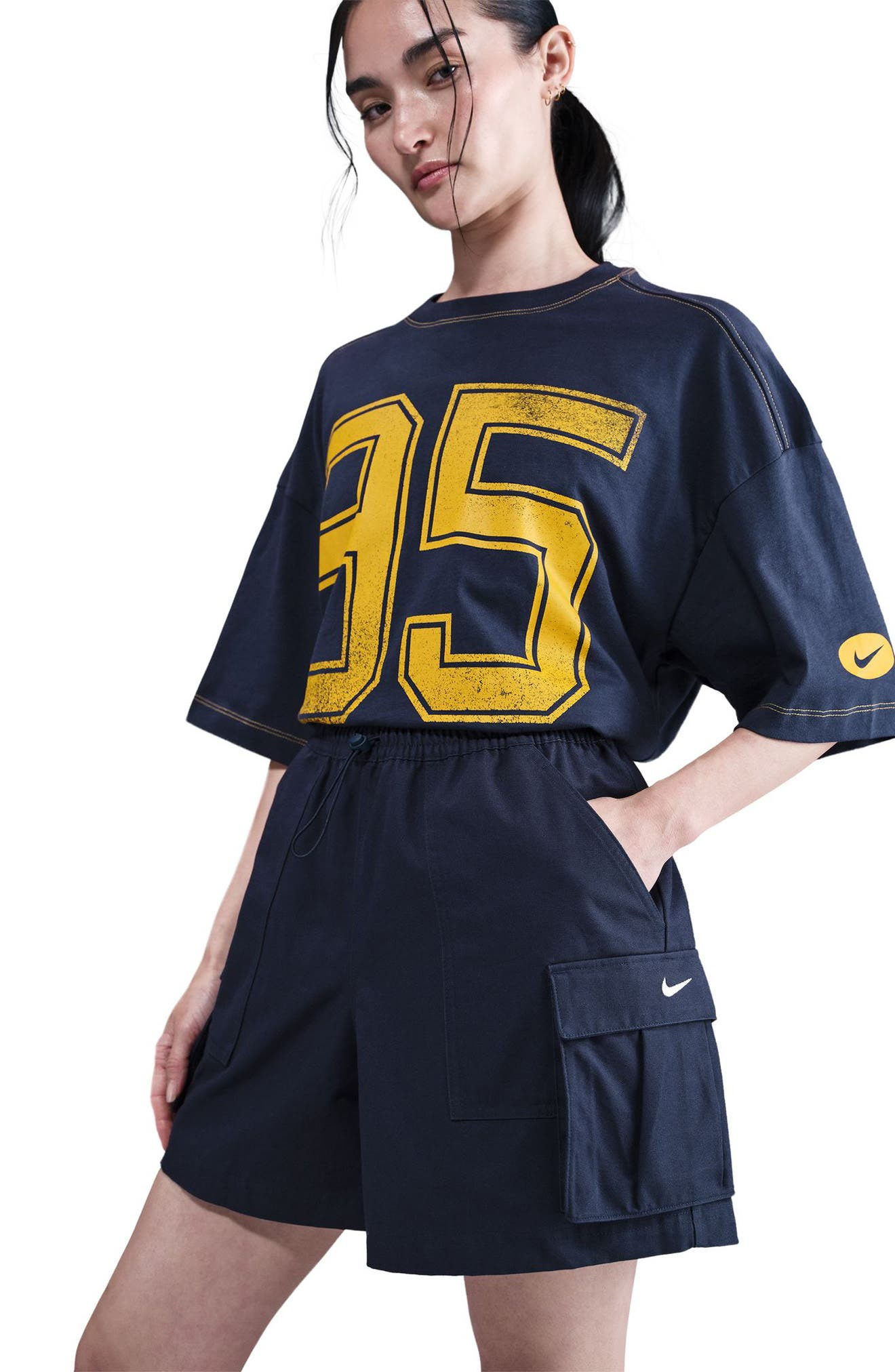 Nike Sportswear Loose Fit 5-Inch Cargo Shorts in Midnight Navy/Sail at Nordstrom - 3