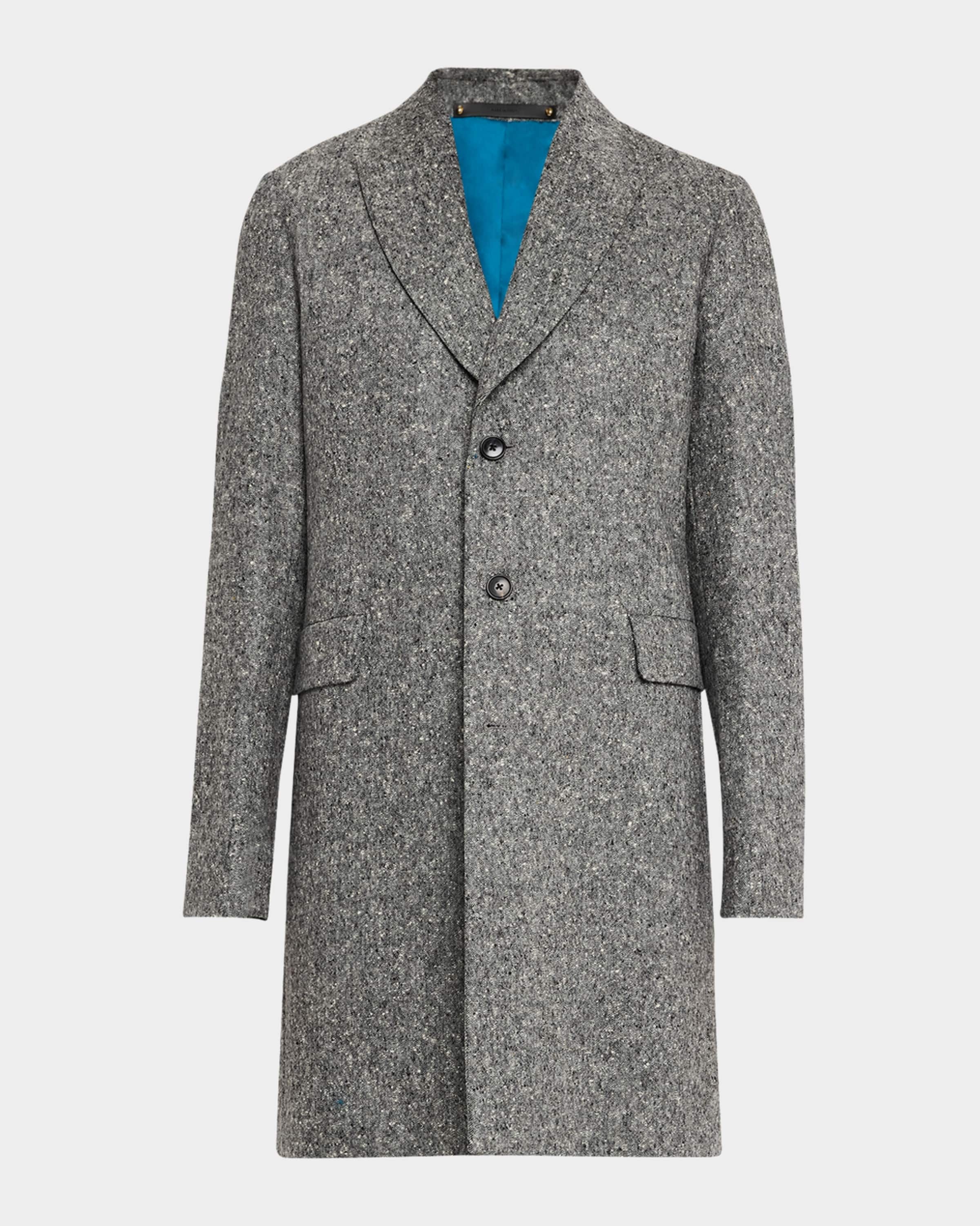 Men's Wool Single-Breasted Overcoat - 2