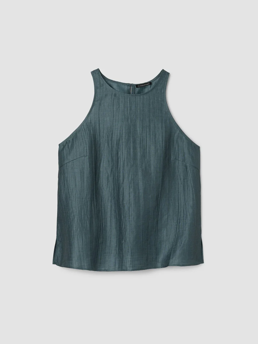 Linen Sheen Halter Neck Top - 1