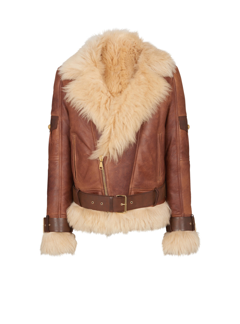 Sheepskin aviator jacket 1
