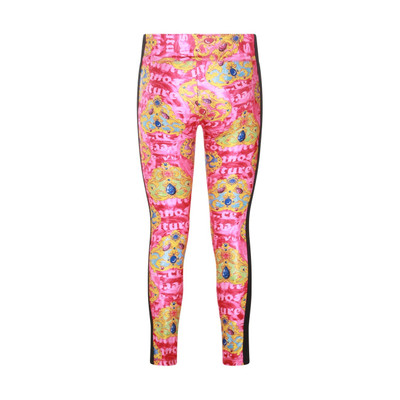 VERSACE JEANS COUTURE pink multicolour heart couture leggings outlook
