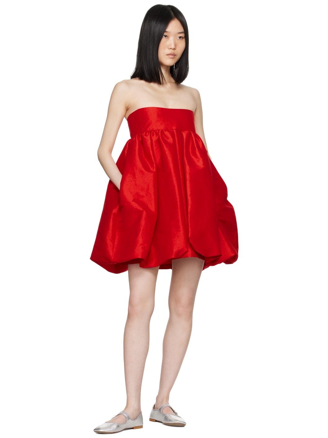 Red Crie Minidress - 4