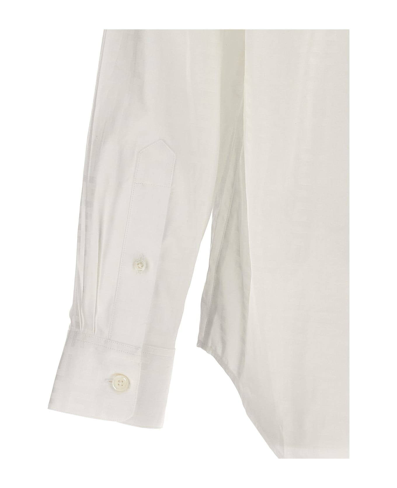 Shirt In White Cotton - 4