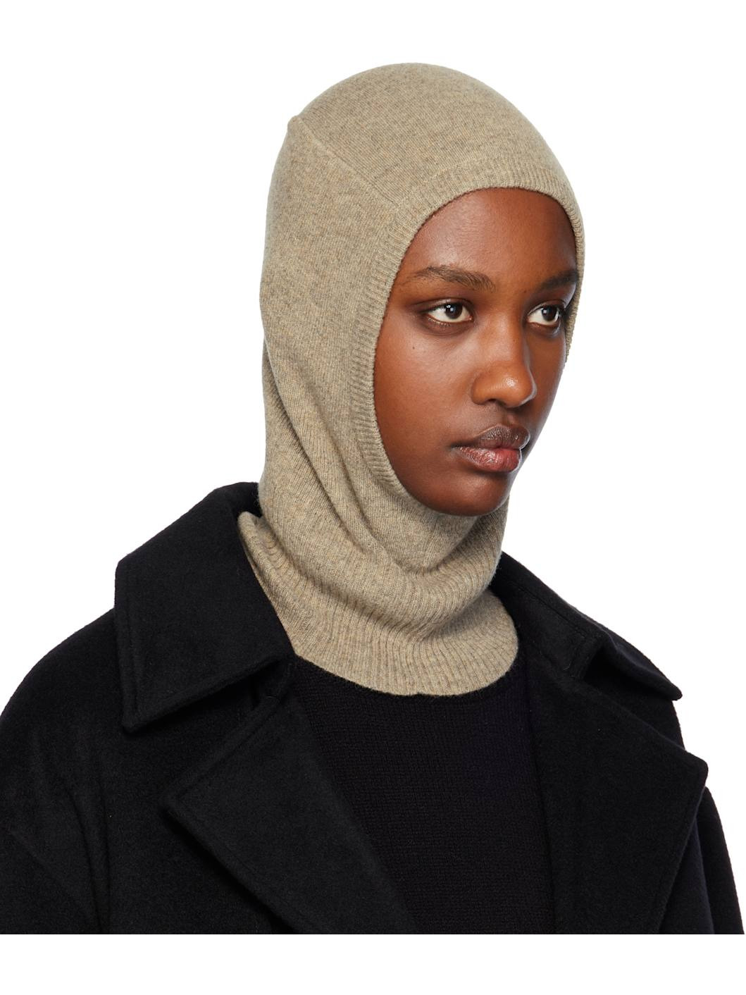 Beige Cathy Knitted Balaclava - 2