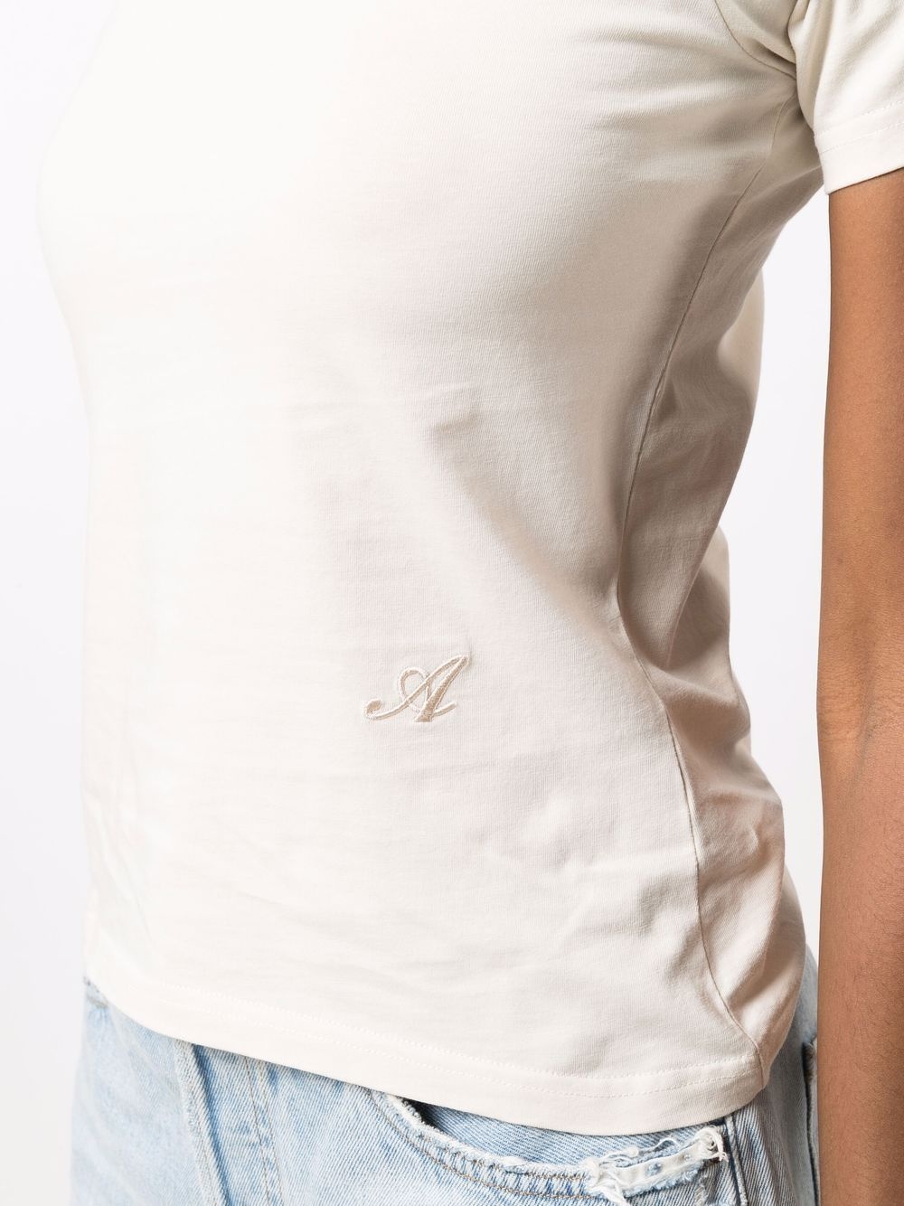 embroidered-logo detail T-shirt - 5