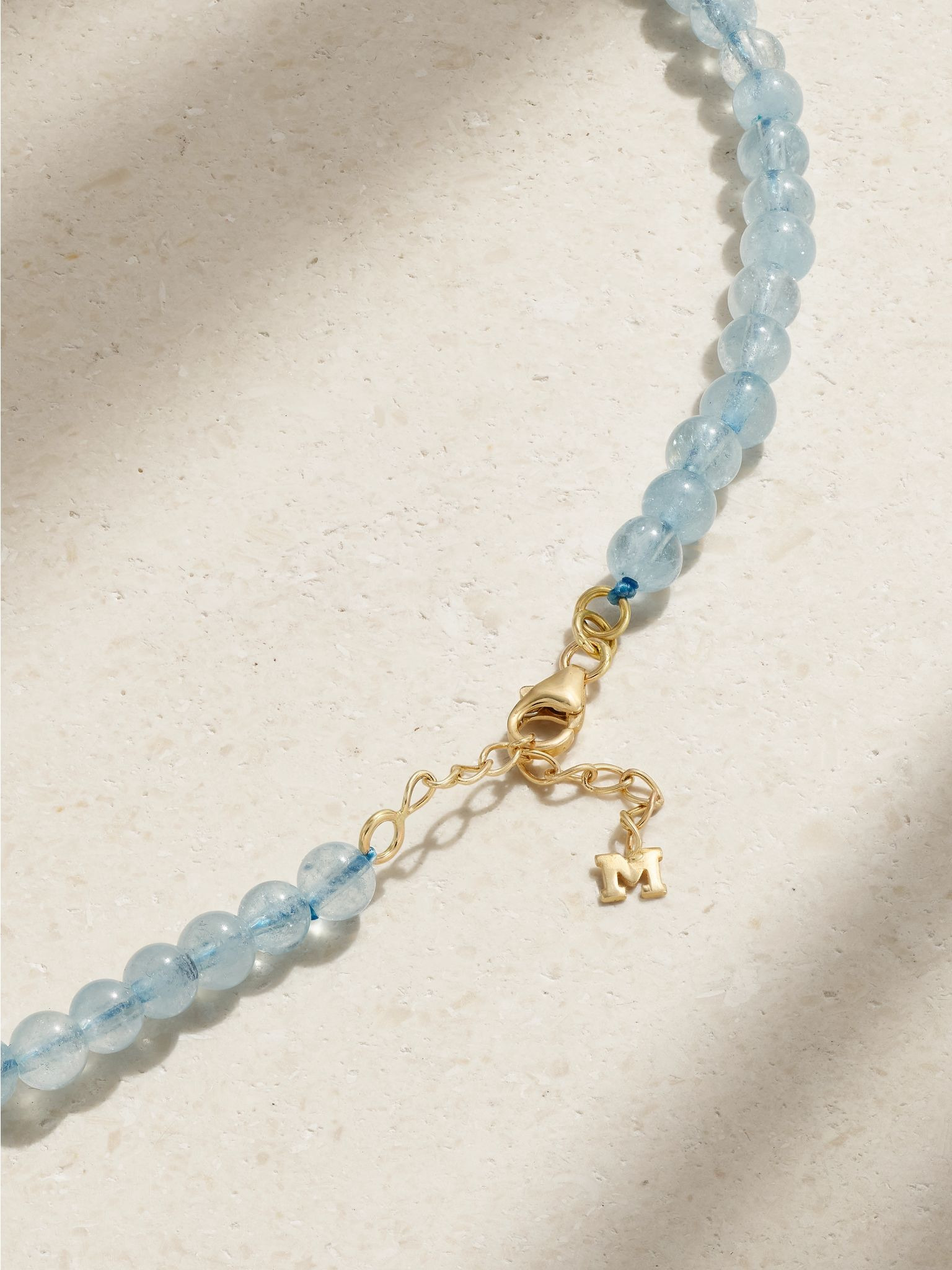 14-karat gold aquamarine necklace Gold - 3