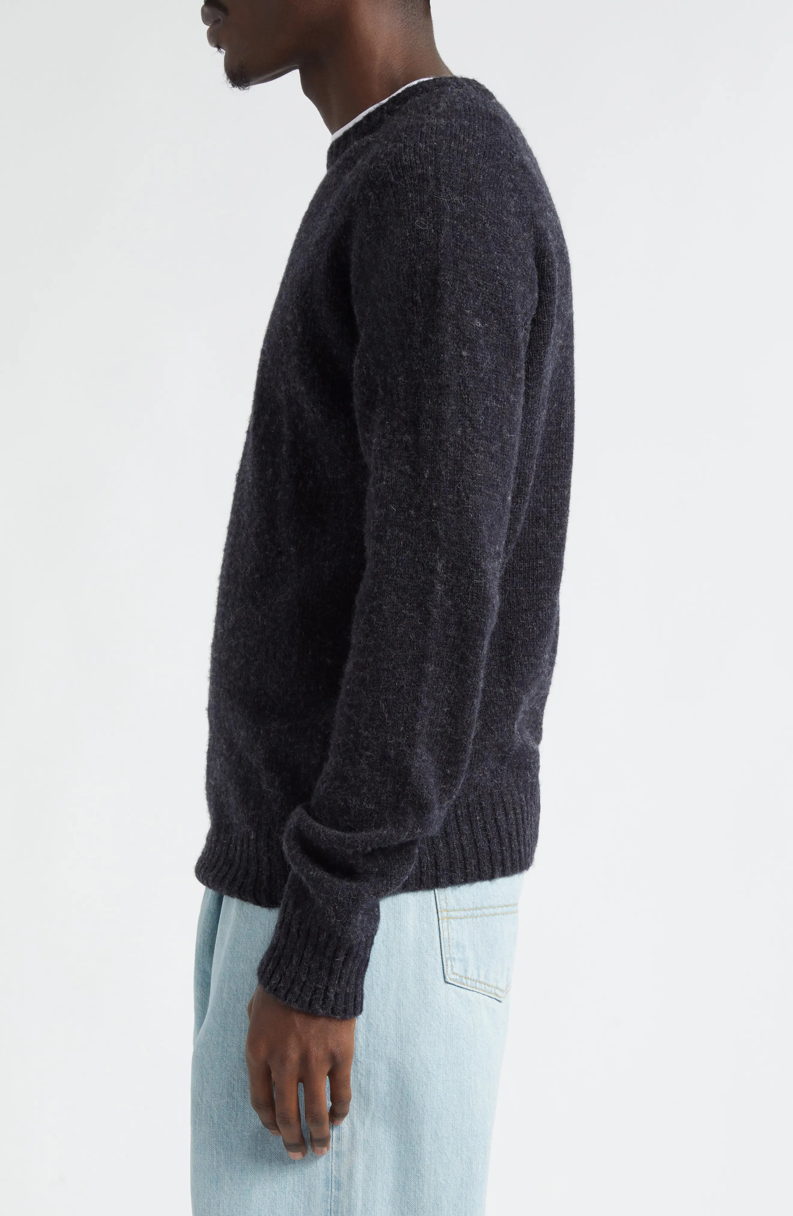 Shetland Wool Crewneck Sweater - 3