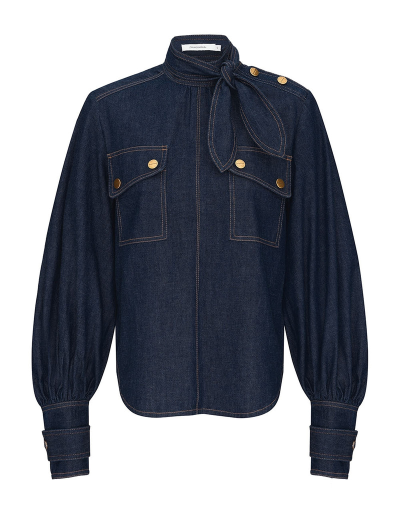 DENIM CARGO BLOUSE 1