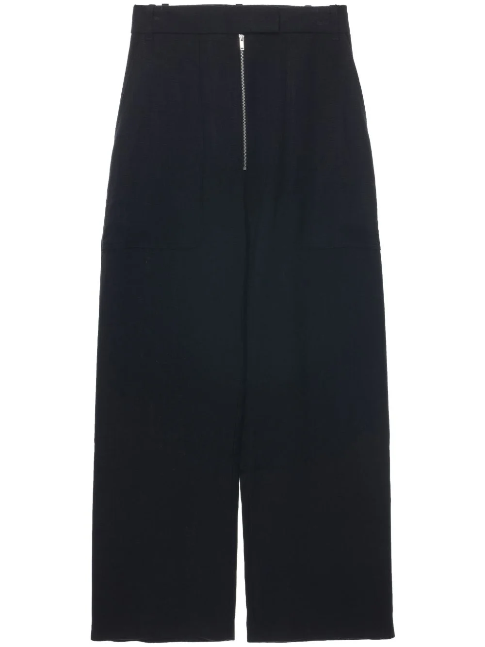 zip-up palazzo pants - 1