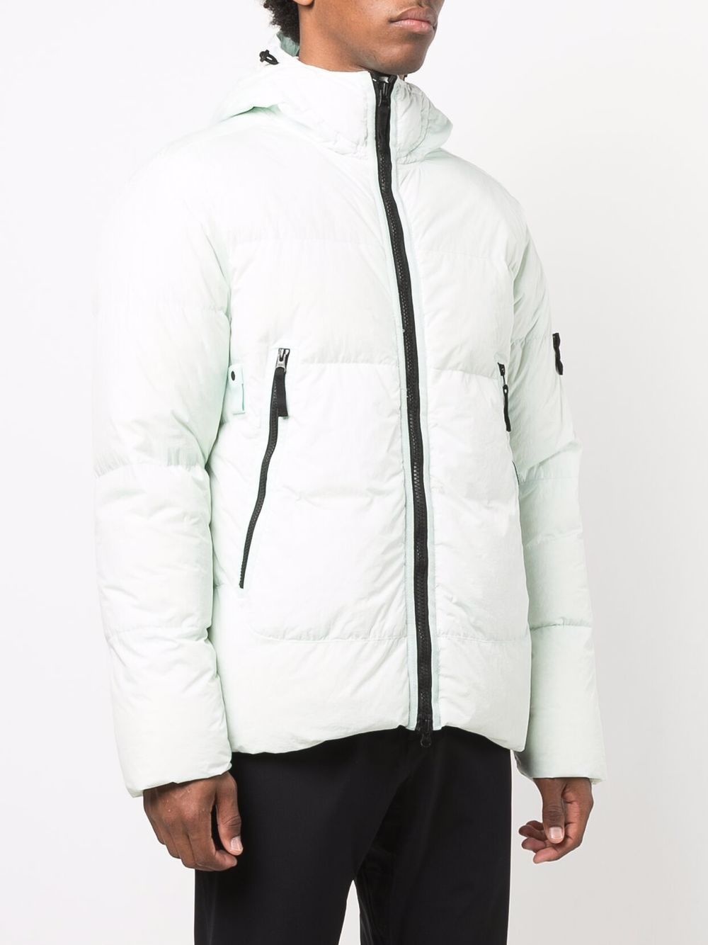 logo-patch puffer jacket - 3