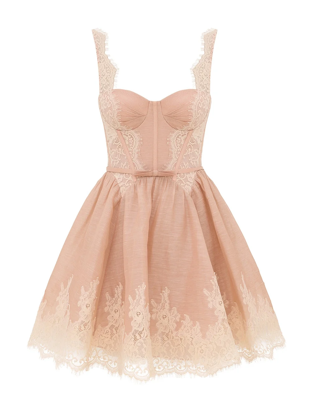 VALIANT LACE TRIM MINI DRESS - 1