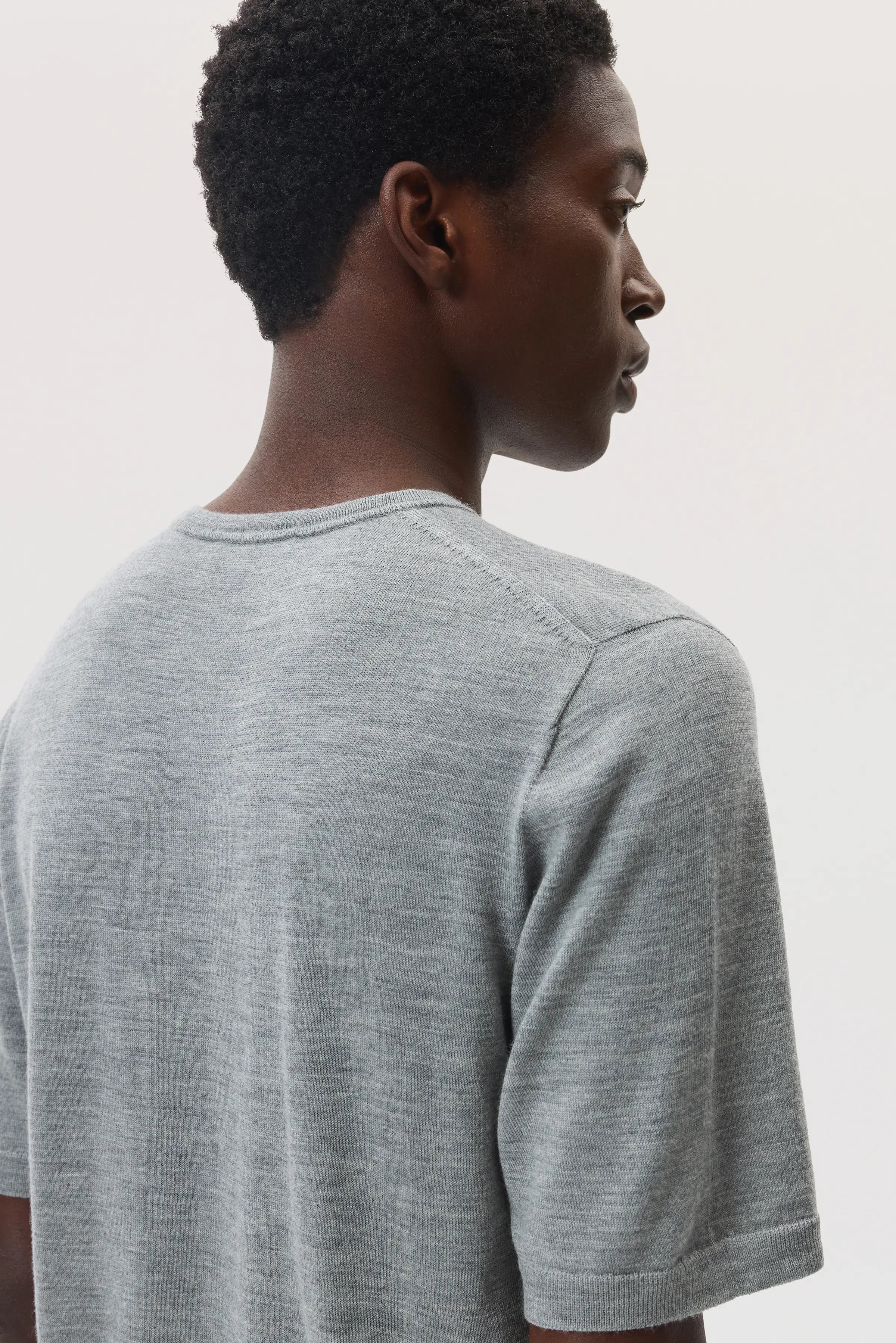 Superfine Merino Grey T-Shirt - 3