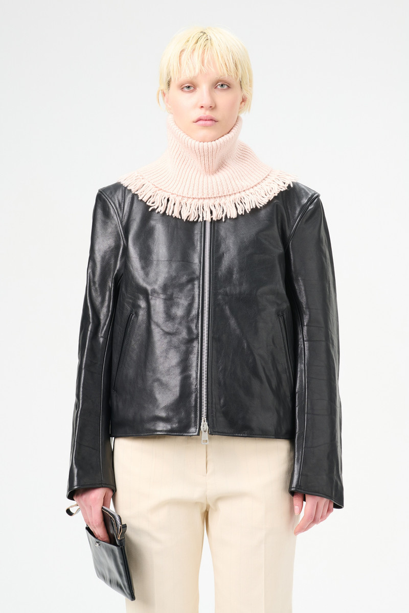 Our Legacy Funnel Snood Delicate Pink Fisherman Wool outlook