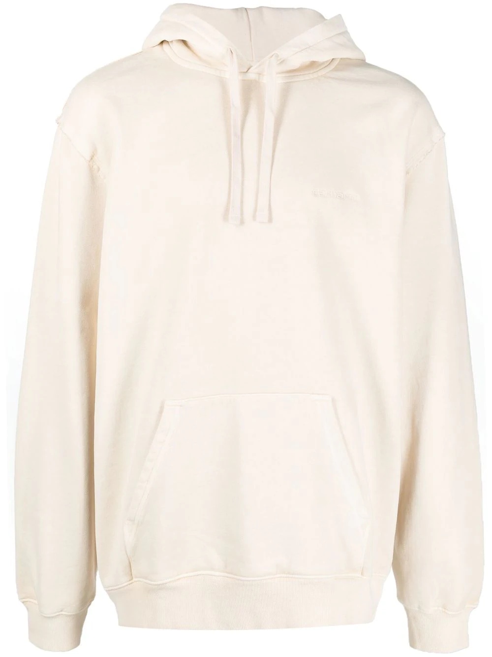 logo-embroidered cotton hoodie - 1