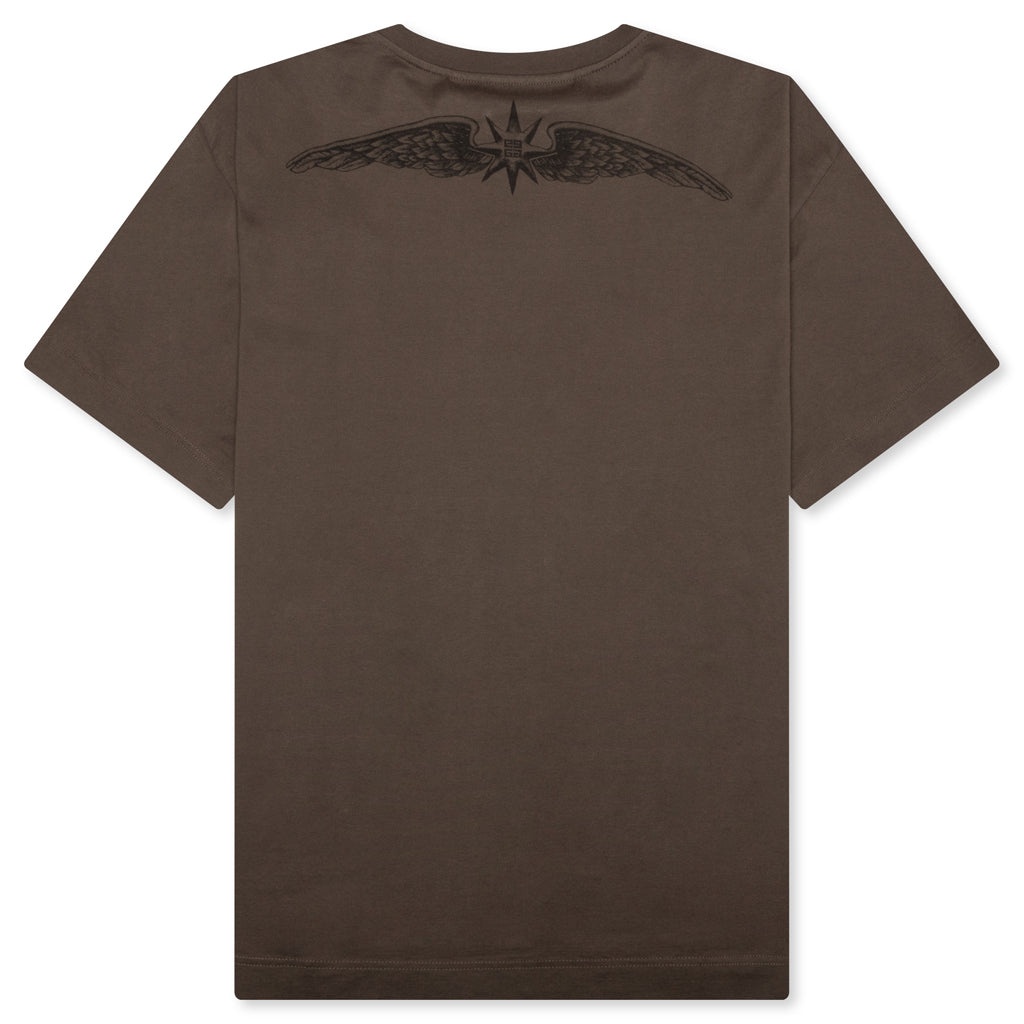 WINGS COTTON T-SHIRT - KHAKI - 2