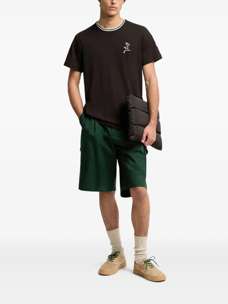 Moncler Striped-trim Detail-appliqué T-shirt 5