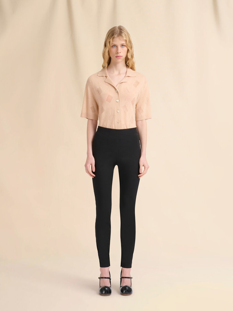 Marni BLACK STRETCH POPLIN TROUSERS WITH MARNI SYMBOL outlook