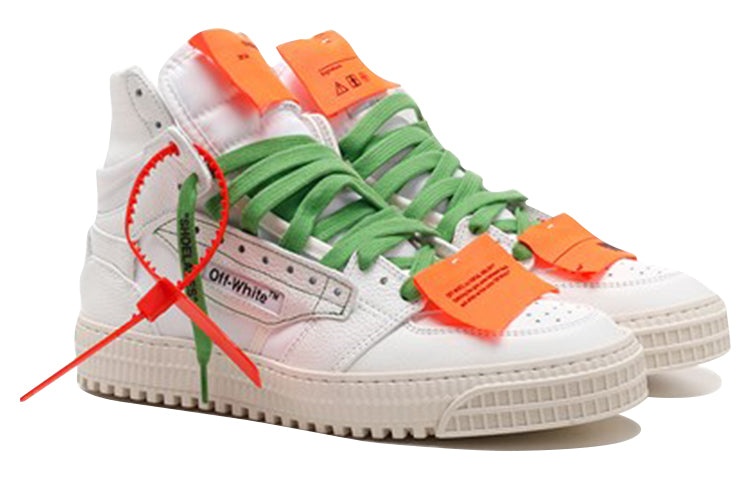(WMNS) Off-White C/O Virgil Abloh Retro High Top Casual Skate Shoes White OWIA112R208000680100 - 4