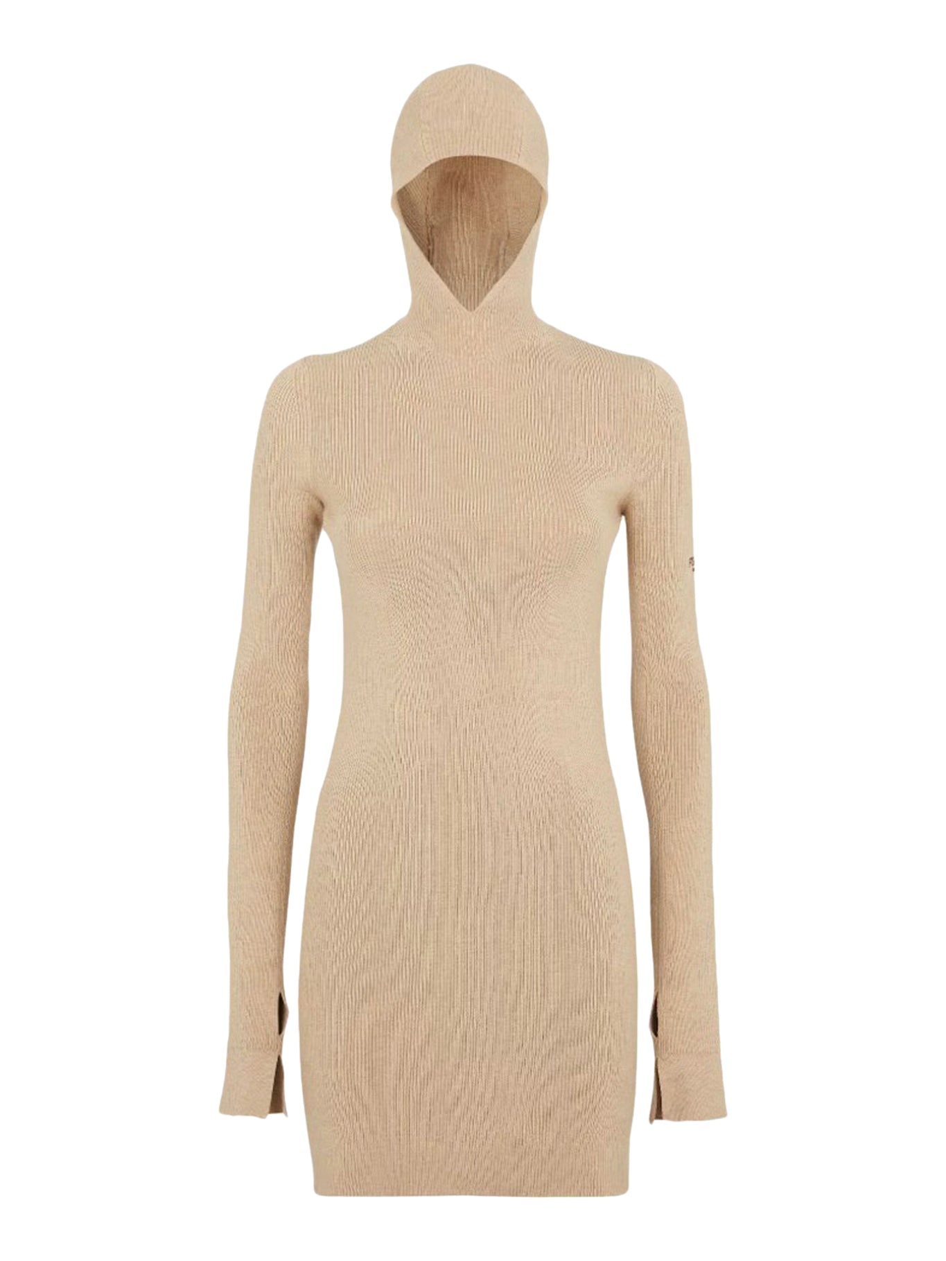 BEIGE WOOL AND SILK DRESS - 2