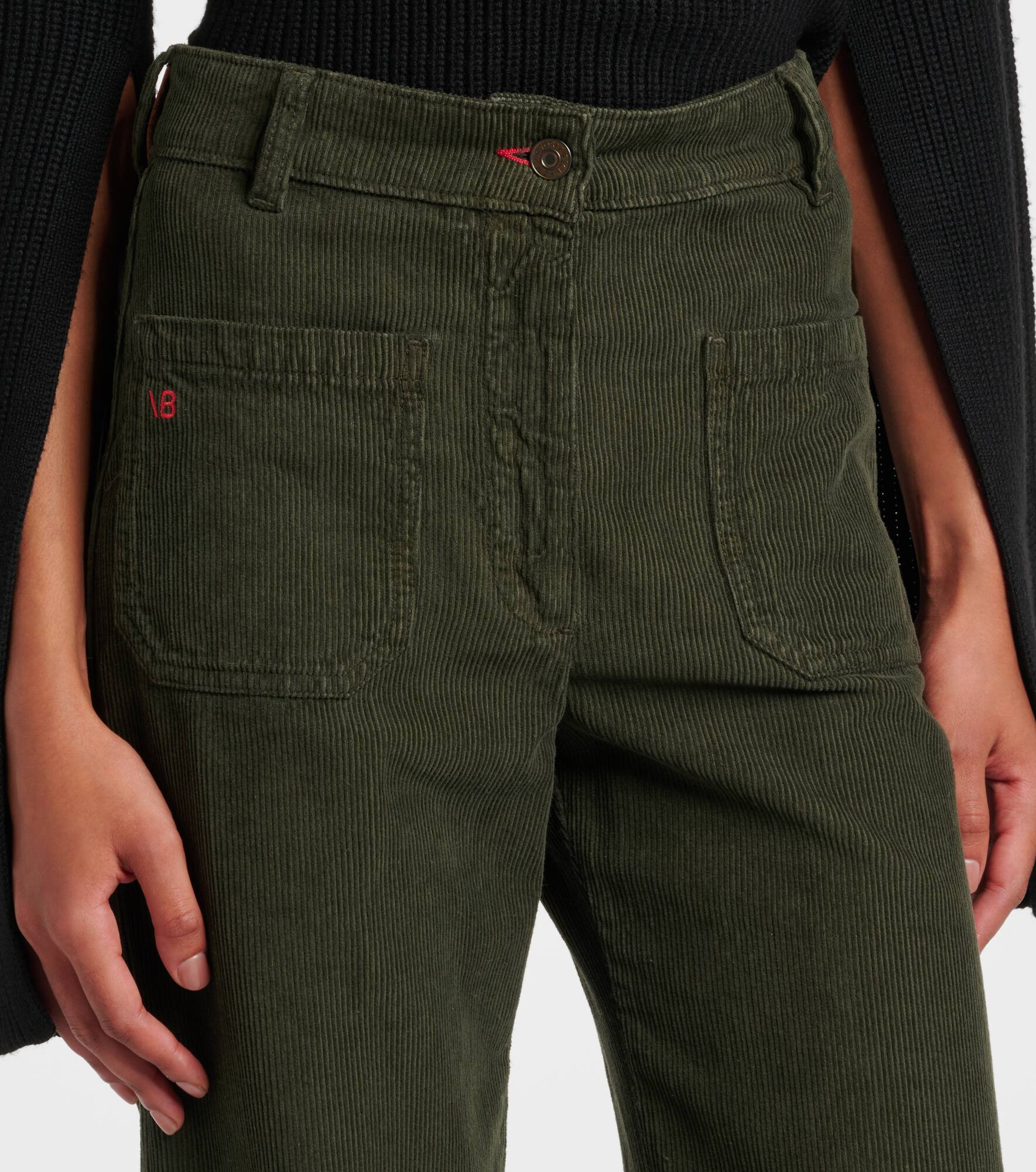 Alina mid-rise corduroy flared jeans - 4