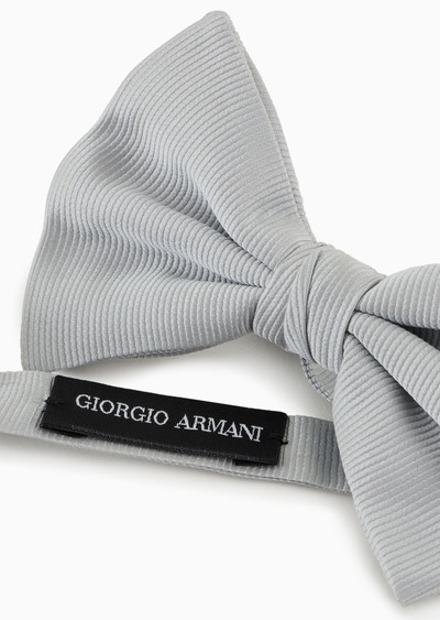 GIORGIO ARMANI Large silk pre-tied bow tie outlook