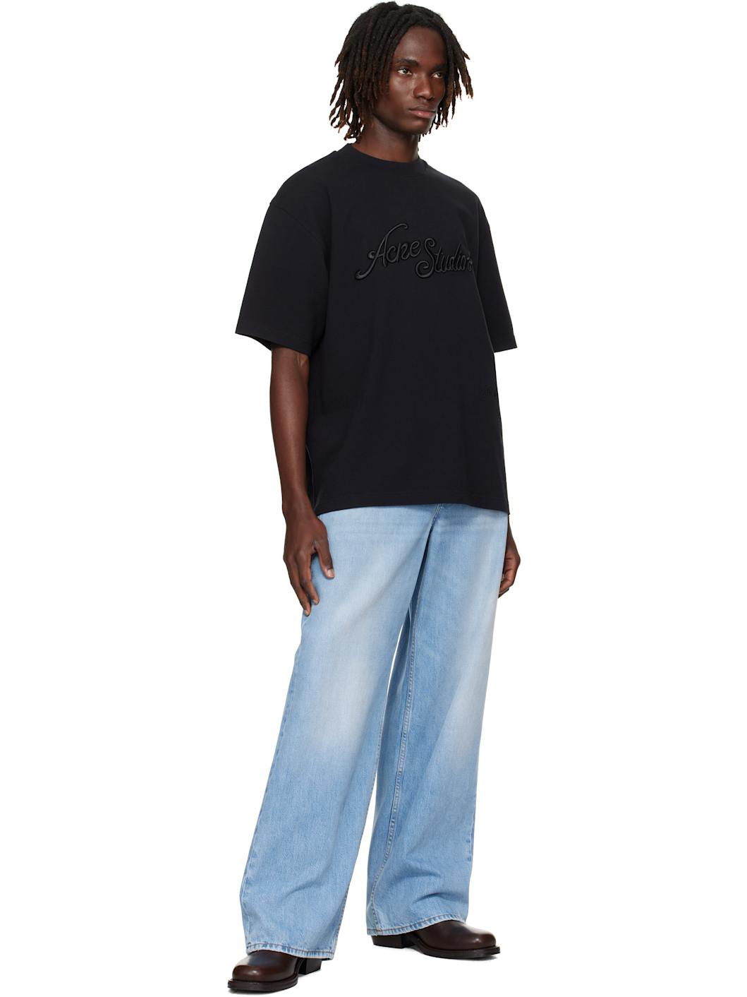 Black Logo Relaxed-Fit T-shirt - 4