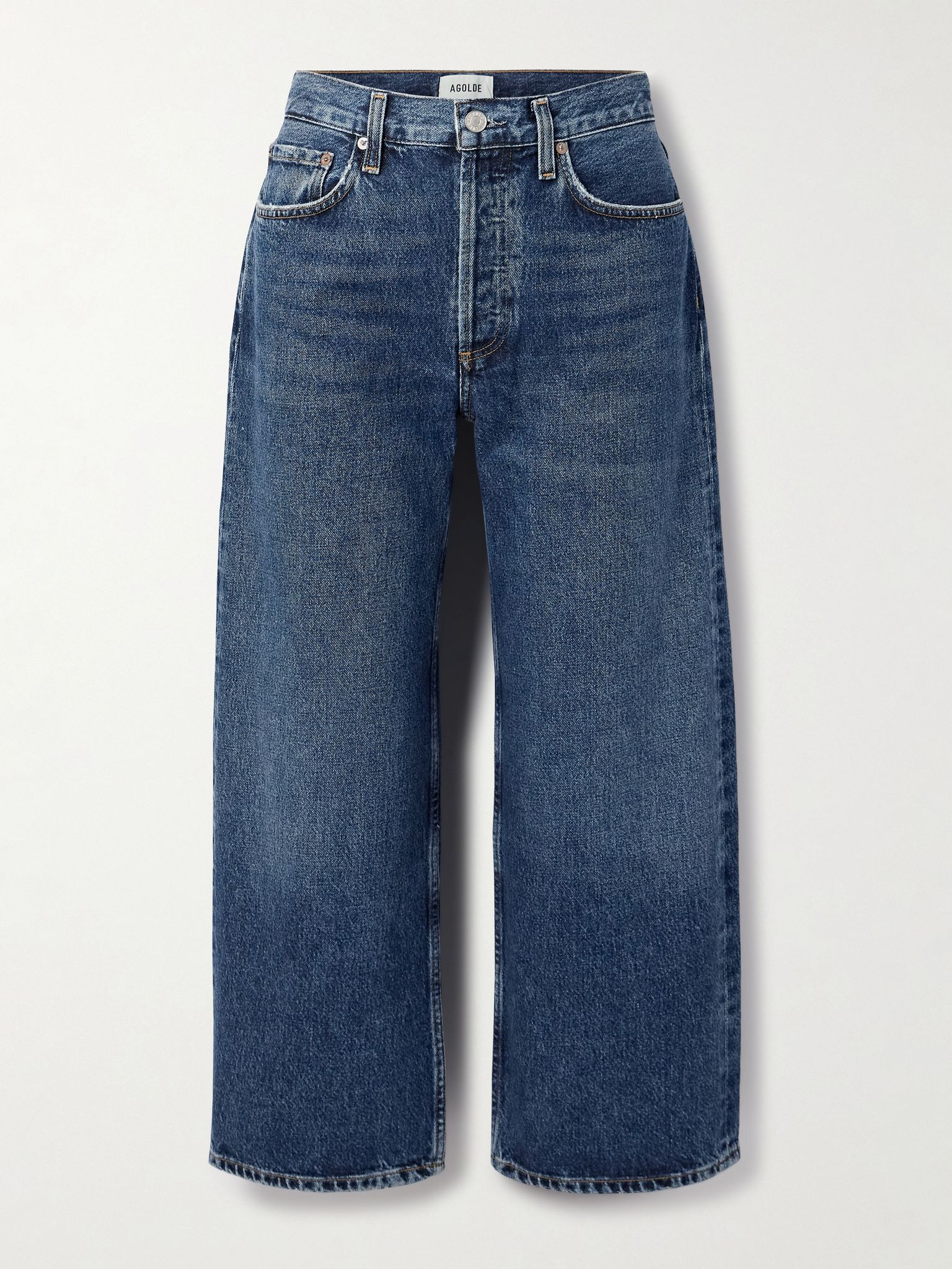 Arc cropped high-rise wide-leg jeans Mid denim - 1