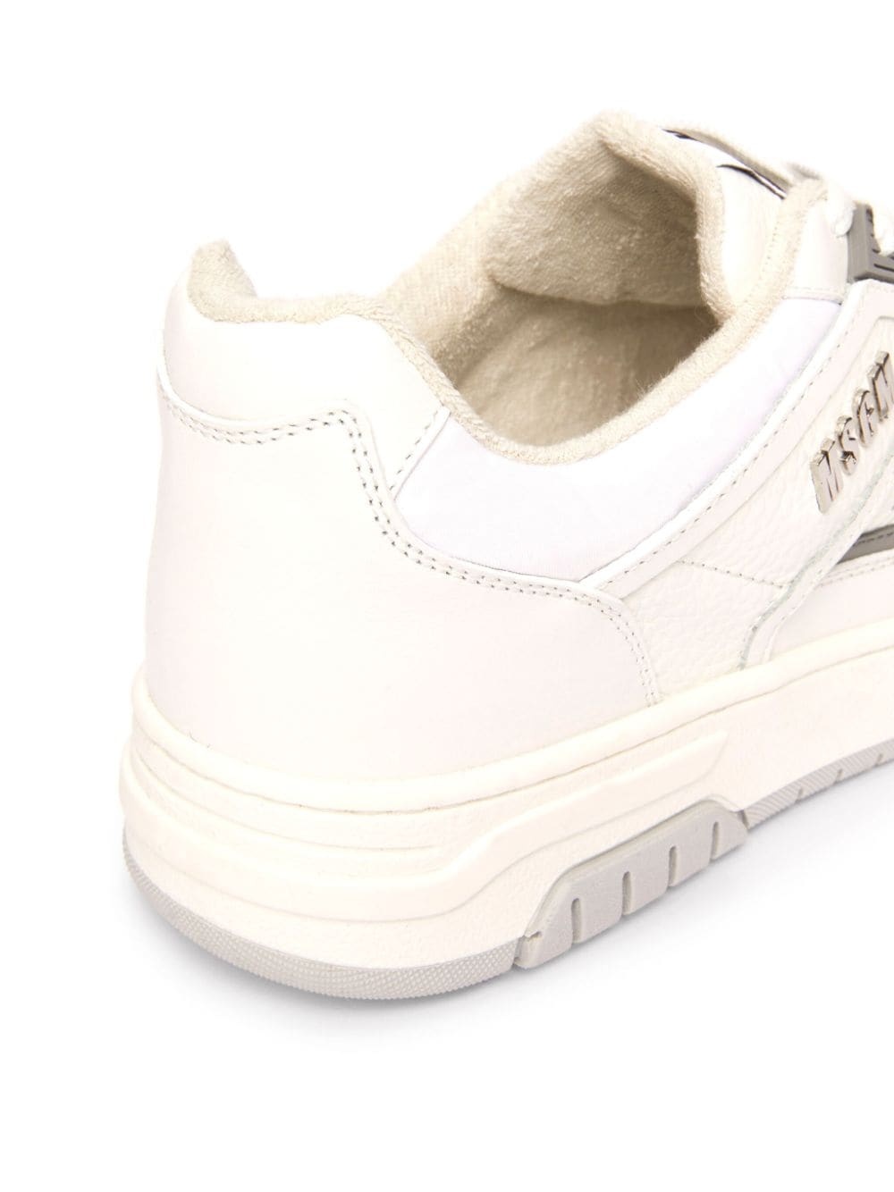 ogo-print leather sneakers - 4