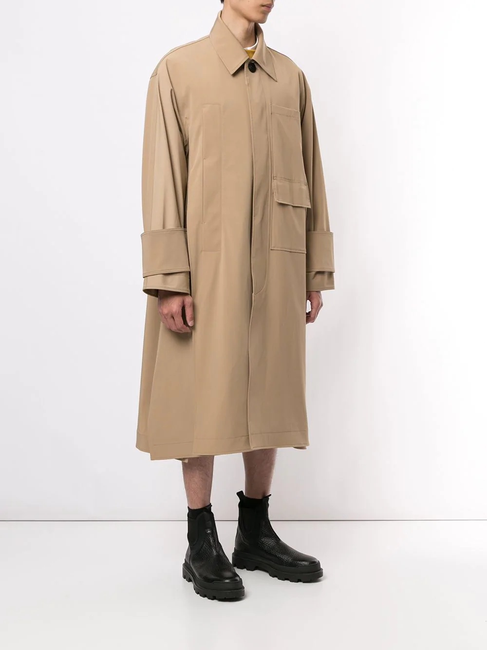 pocket detailed trench coat - 3