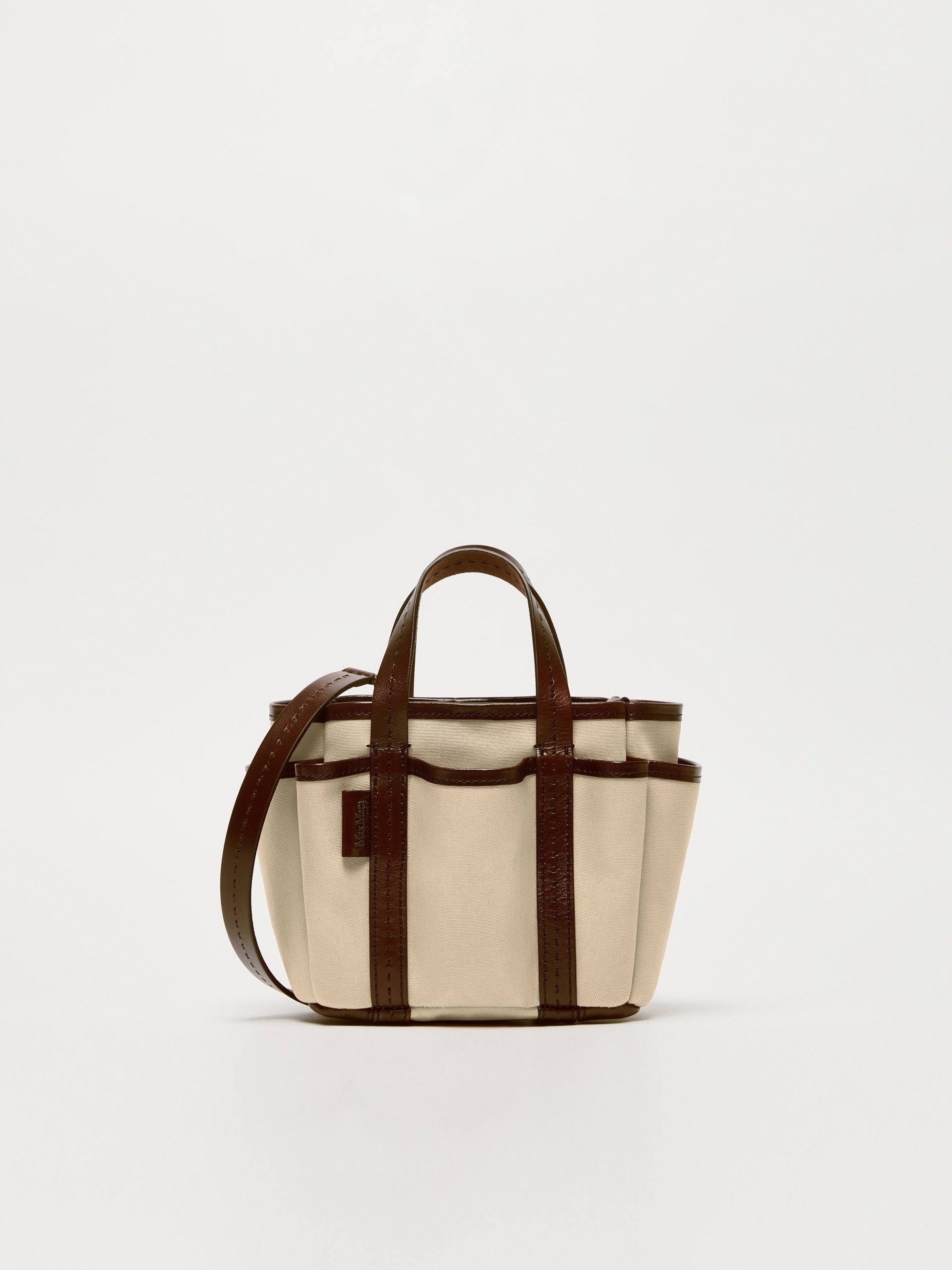 GARDENCABASXS Canvas and leather Giardiniera Mini tote bag - 1
