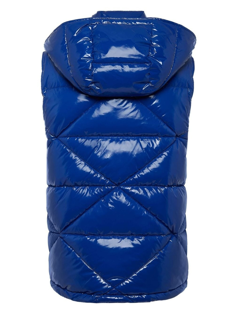 PHILIPP PLEIN Hexagon logo-plaque padded gilet outlook